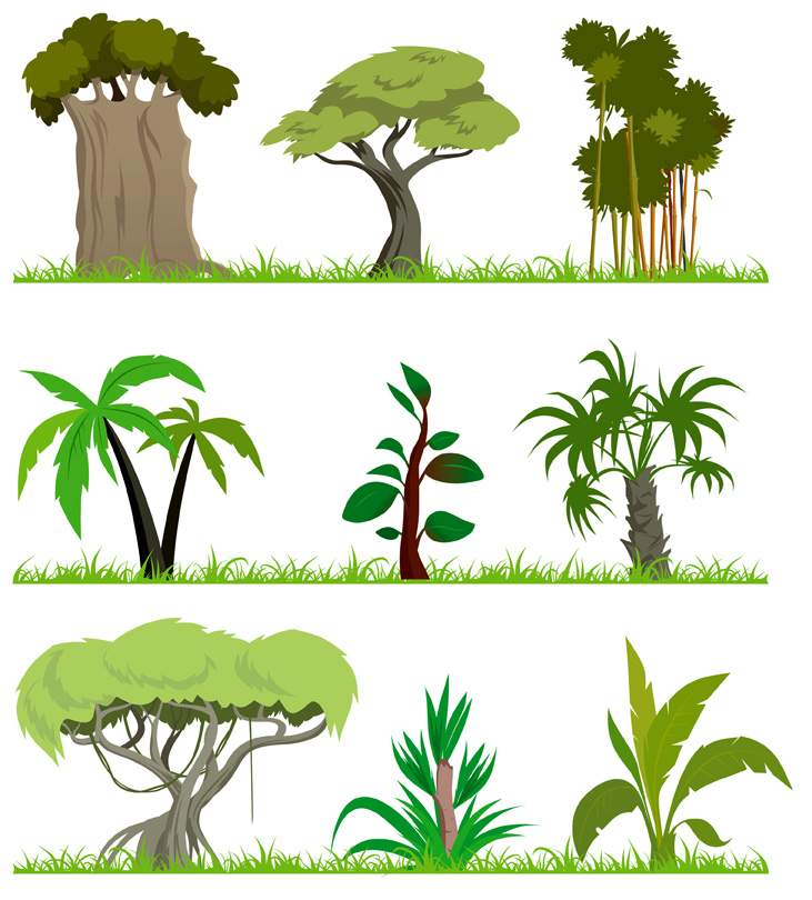 free vector Trees theme vector